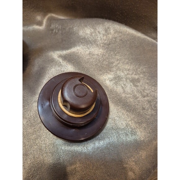 Vintage CORNING Thermos Coffee Tea Carafe 1qt GARDEN Orange Brown Floral - Picture 12 of 14